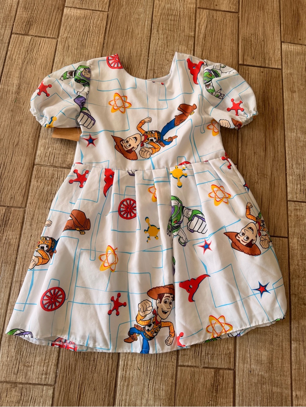 Toy Story Jessie & Buzz White Cartoon Print Dress